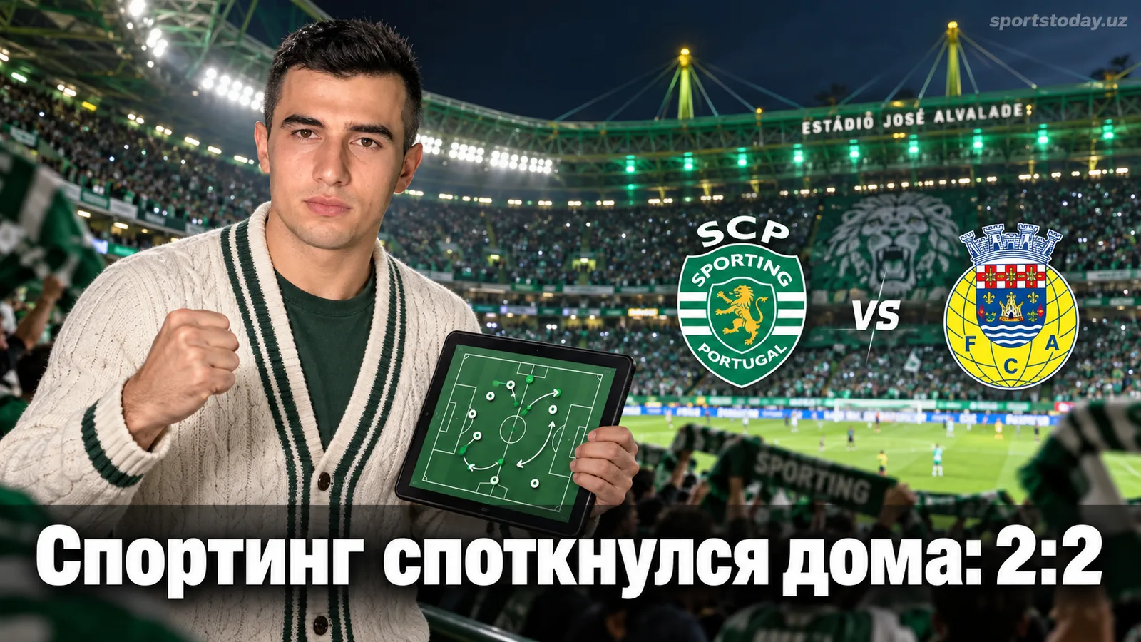 Спортинг — Арока 2:2: хозяева упустили победу на Жозе Алваладе